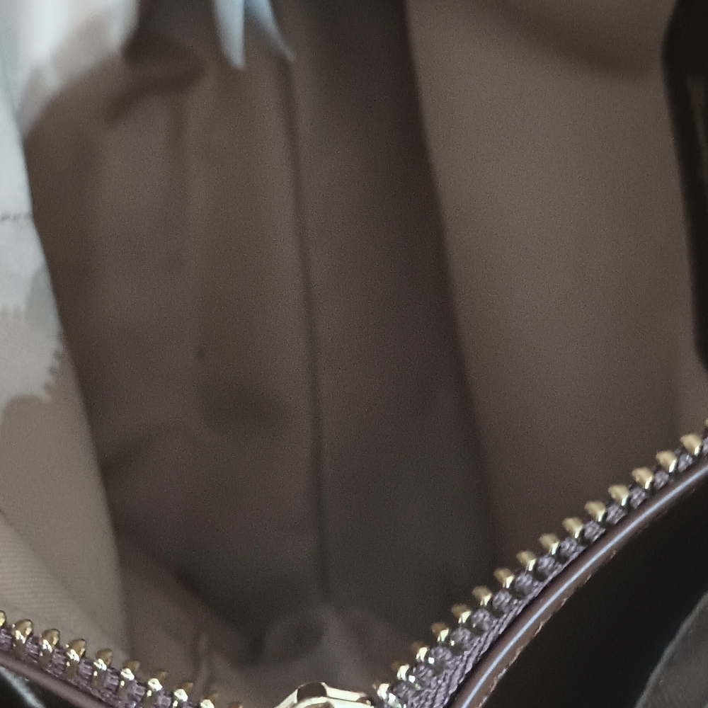 Tommy Bahama Beige Canvas Crossbody with Floral Embroidery and Brown Trim - Picture 7 of 9